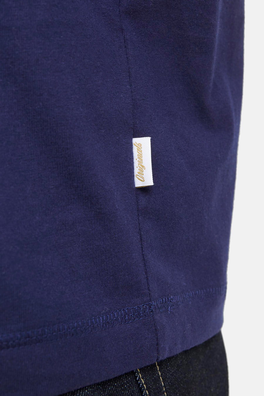 Blauw T-shirt met korte mouwen van ORIGINALS BY JACK & JONES, met opgestikt merklabel.