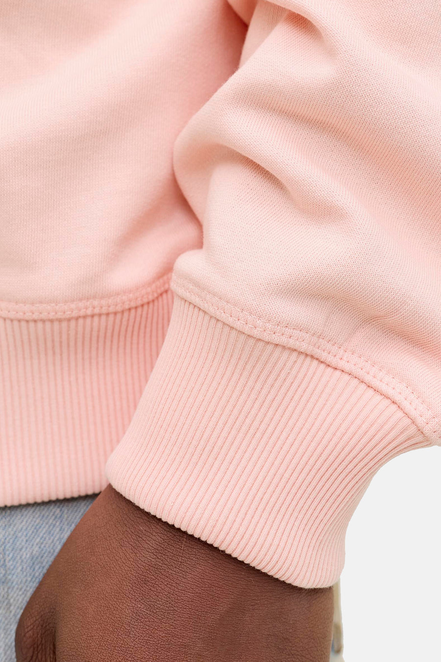 Roze rondehals sweatshirt van ORIGINALS BY JACK & JONES met geribbelde manchetten en een zachte textuur.