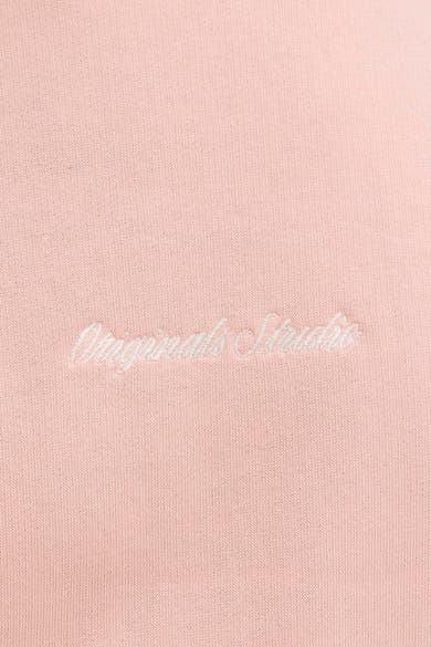 Roze sweatshirt van Originals by Jack & Jones, met een gebreide textuur en geborduurd logo.