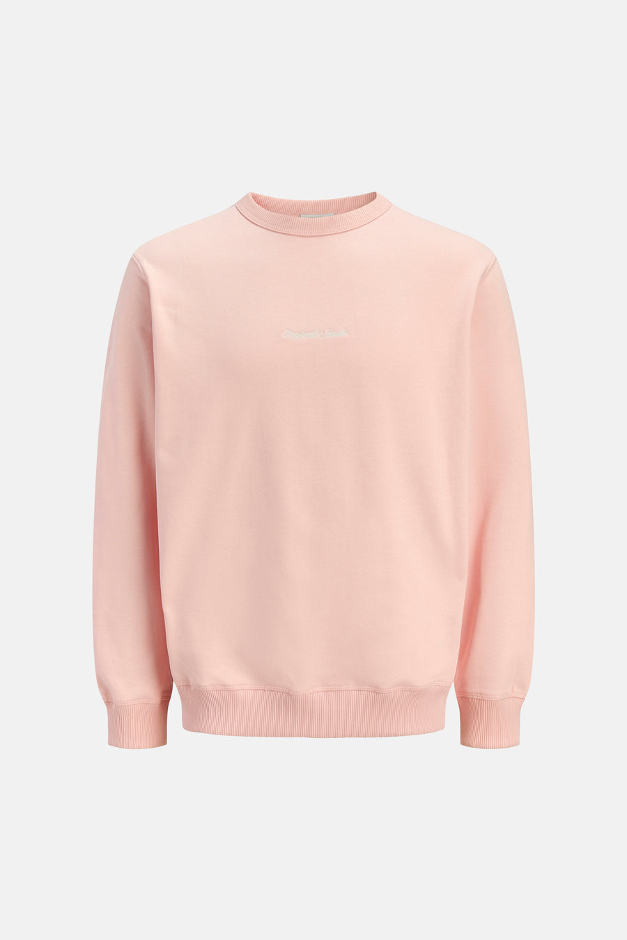 Roze sweatshirt met ronde hals van ORIGINALS BY JACK & JONES, met discreet logo op de borst.