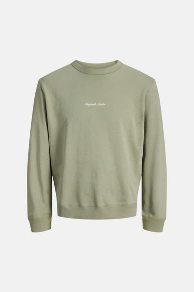 Groene sweater van ORIGINALS BY JACK & JONES met een ronde hals en geribde boorden.