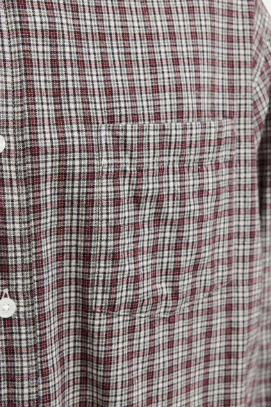 Rood overhemd met lange mouwen van PREMIUM by JACK & JONES, geruit patroon en borstzak.