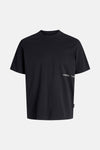 Zwart T-shirt met korte mouwen van JACK & JONES met minimalistische print.