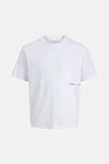 Wit T-shirt met korte mouwen van JACK & JONES, met een subtiele print op de voorkant.