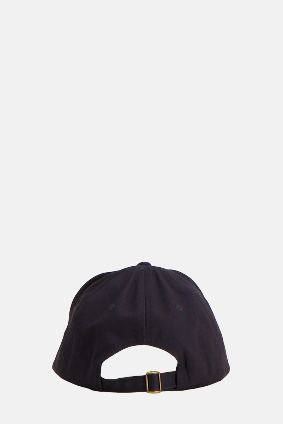 Blauwe pet van ACCESSORIES BY JACK & JONES, achterkant met gouden gespsluiting.