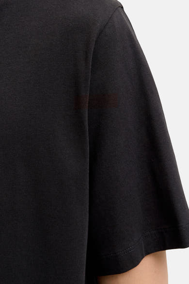 Zwart T-shirt met korte mouwen van ORIGINALS BY JACK & JONES met geribbelde textuur, klassieke pasvorm.
