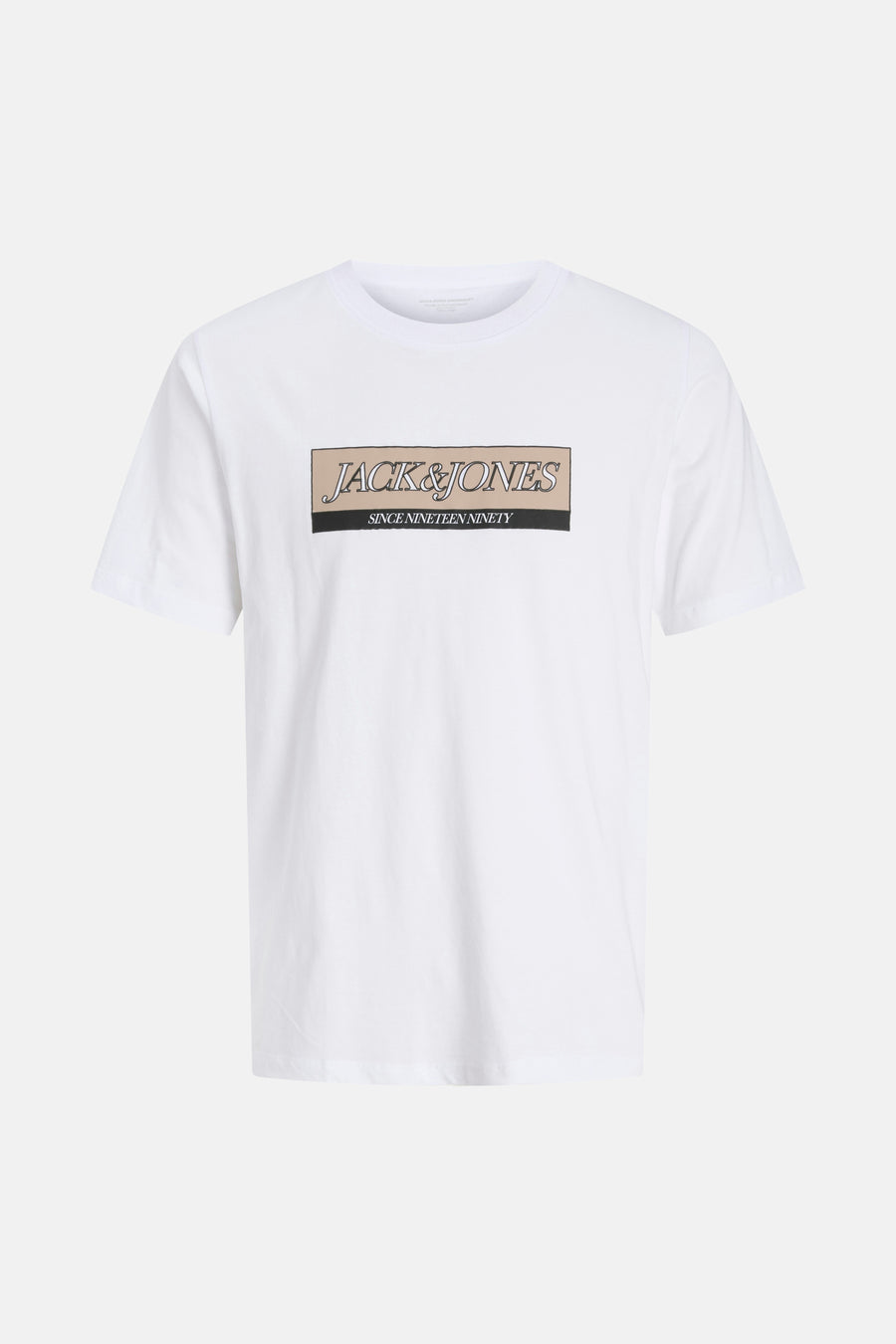 Wit T-shirt met korte mouwen van ORIGINALS BY JACK & JONES met een opdruk op de voorkant.