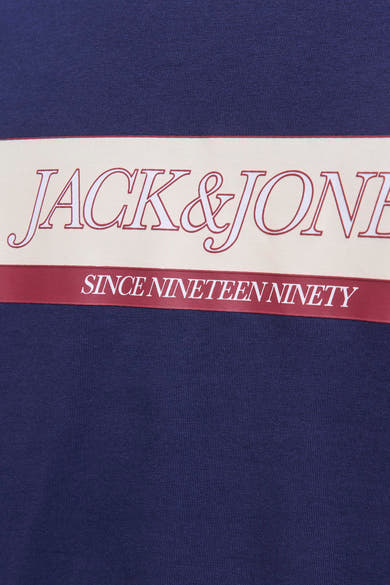 Blauw T-shirt met korte mouwen van ORIGINALS BY JACK & JONES met zeefdruk "Since Nineteen Ninety".