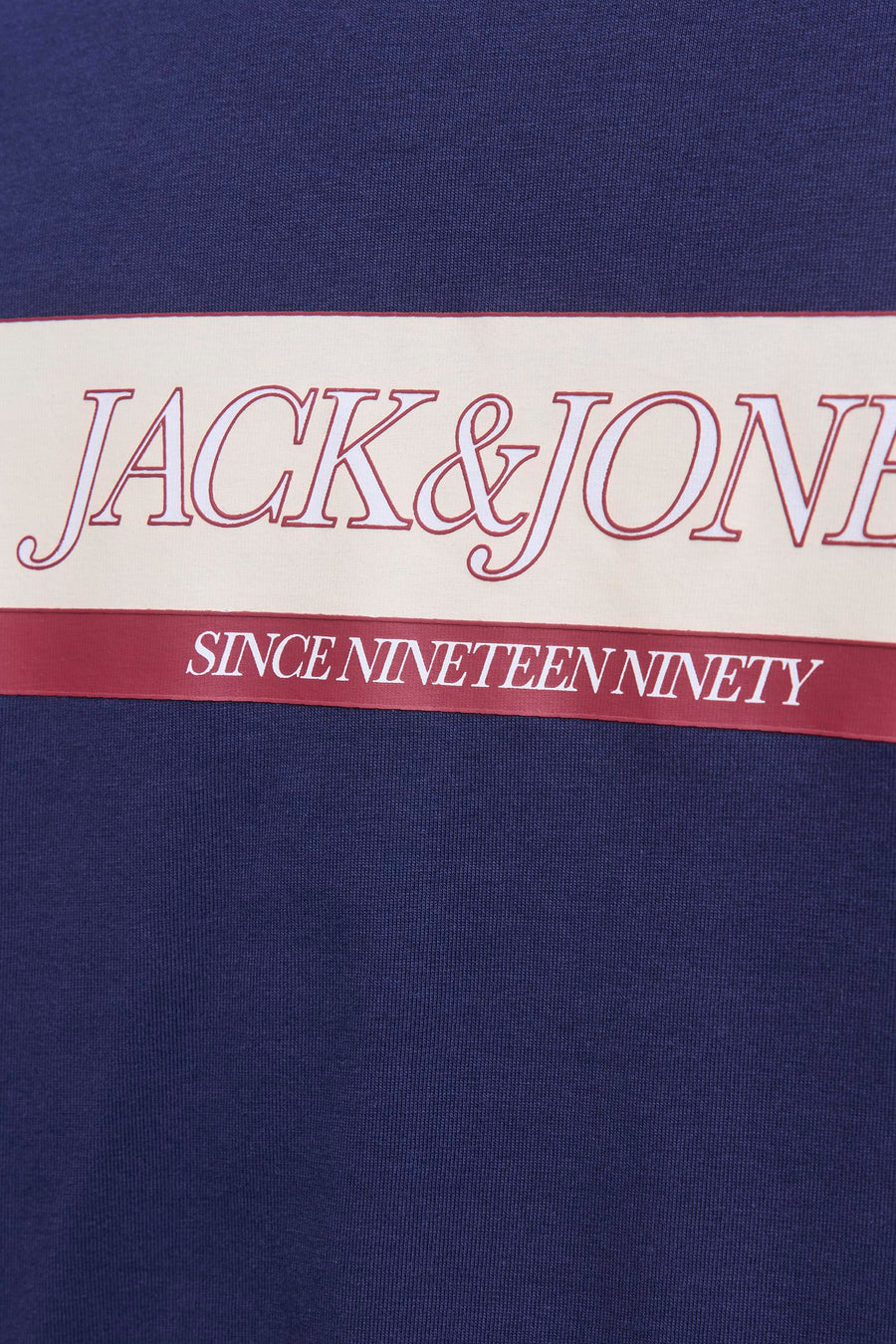 Blauw T-shirt met korte mouwen van ORIGINALS BY JACK & JONES met zeefdruk "Since Nineteen Ninety".