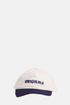 Blauwe pet van ACCESSORIES BY JACK & JONES met geborduurde "Originals" tekst aan de voorkant.
