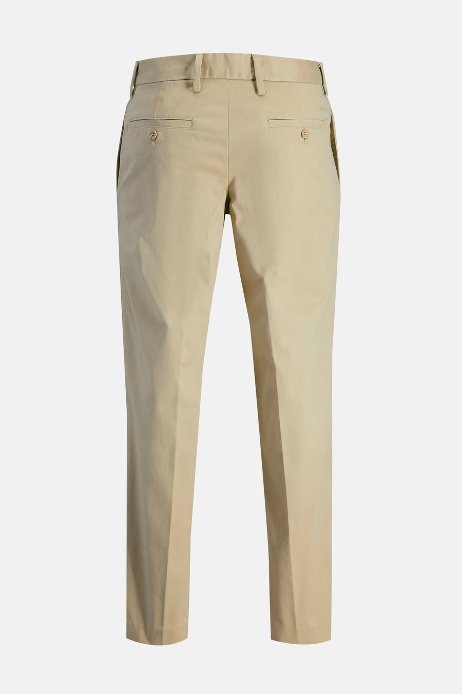 Chino beige de JACK & JONES JEANS INTELLIGENCE, avec poches boutonnées à l'arrière.