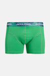 Boxer vert de ACCESSORIES BY JACK & JONES avec ceinture élastique à motif alvéolaire.
