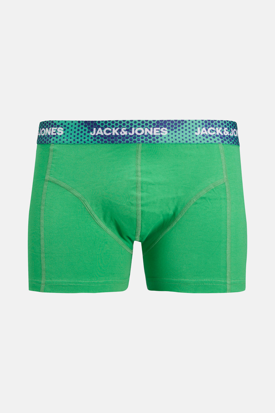 Boxer vert de ACCESSORIES BY JACK & JONES avec ceinture élastique à motif alvéolaire.