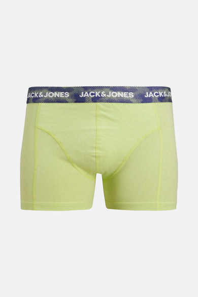 Gele boxer van ACCESSORIES BY JACK & JONES met elastische tailleband met patroon.