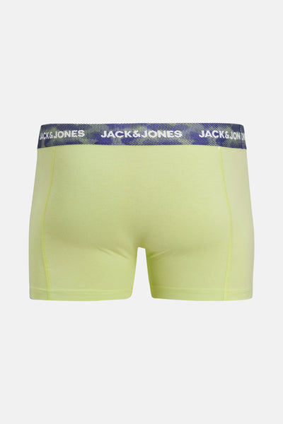 Gele boxer van ACCESSORIES BY JACK & JONES met elastische tailleband met logo.