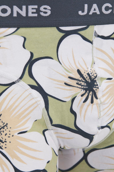 Boxer multicolore par ACCESSORIES BY JACK & JONES avec un motif floral blanc et beige.