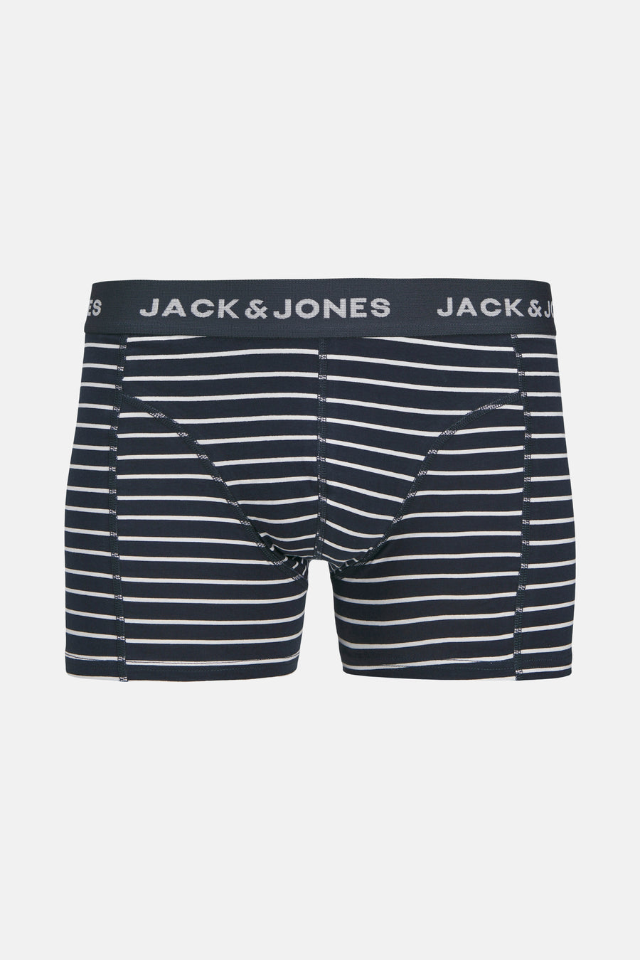 Boxer bleu foncé rayé blanc de Accessories by Jack & Jones, avec ceinture logotypée.