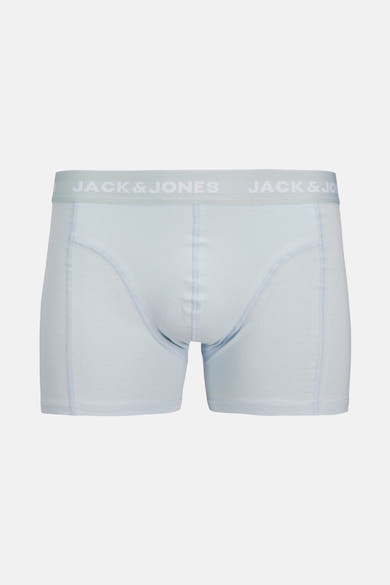 Boxer bleu clair de ACCESSORIES BY JACK & JONES, avec une ceinture élastique portant le logo de la marque.