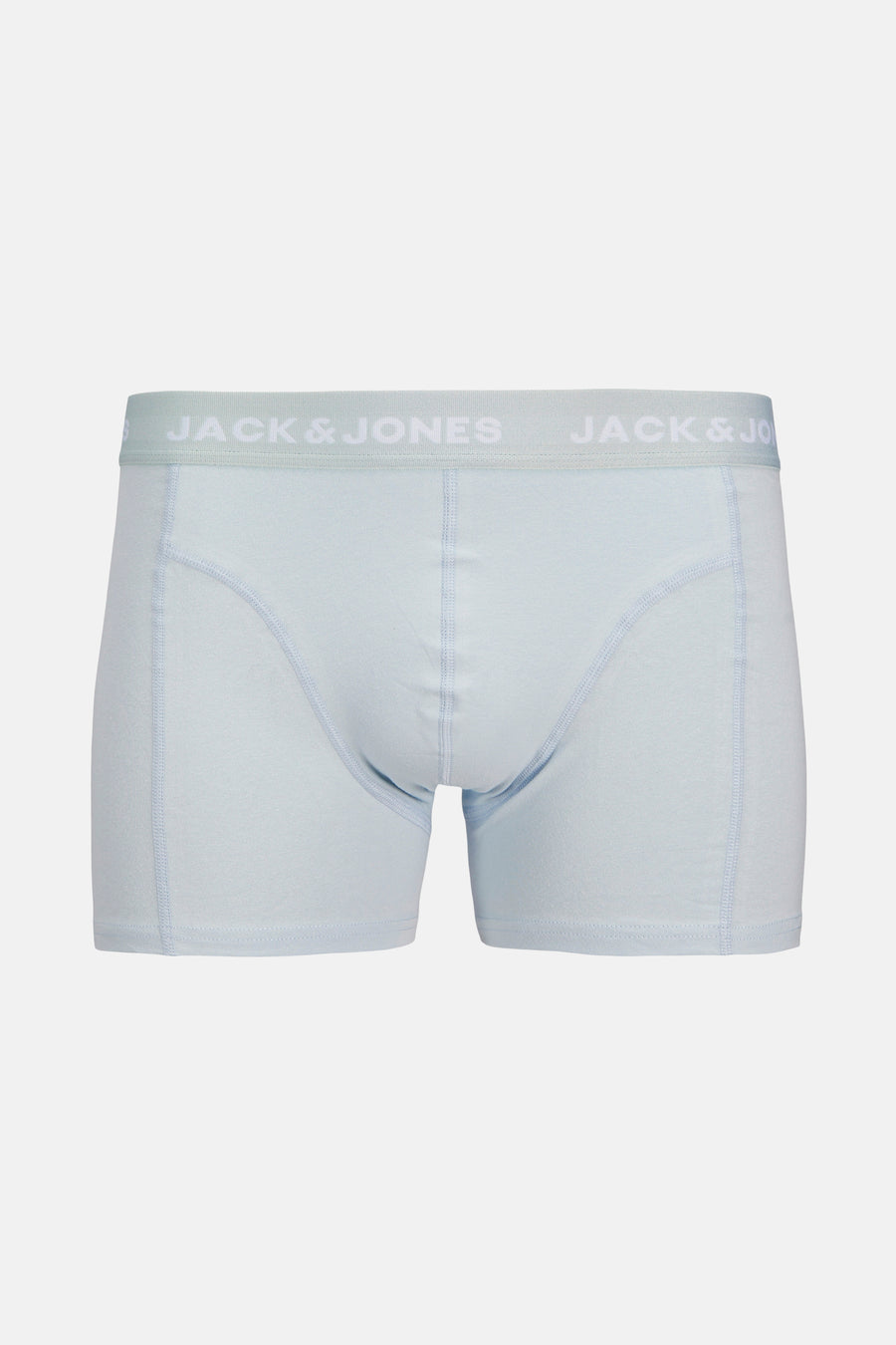 Boxer bleu clair de ACCESSORIES BY JACK & JONES, avec une ceinture élastique portant le logo de la marque.