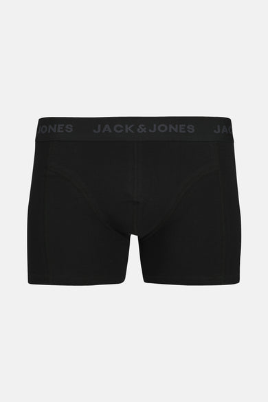 Boxer noir de ACCESSORIES BY JACK & JONES, avec ceinture élastique logotypée.