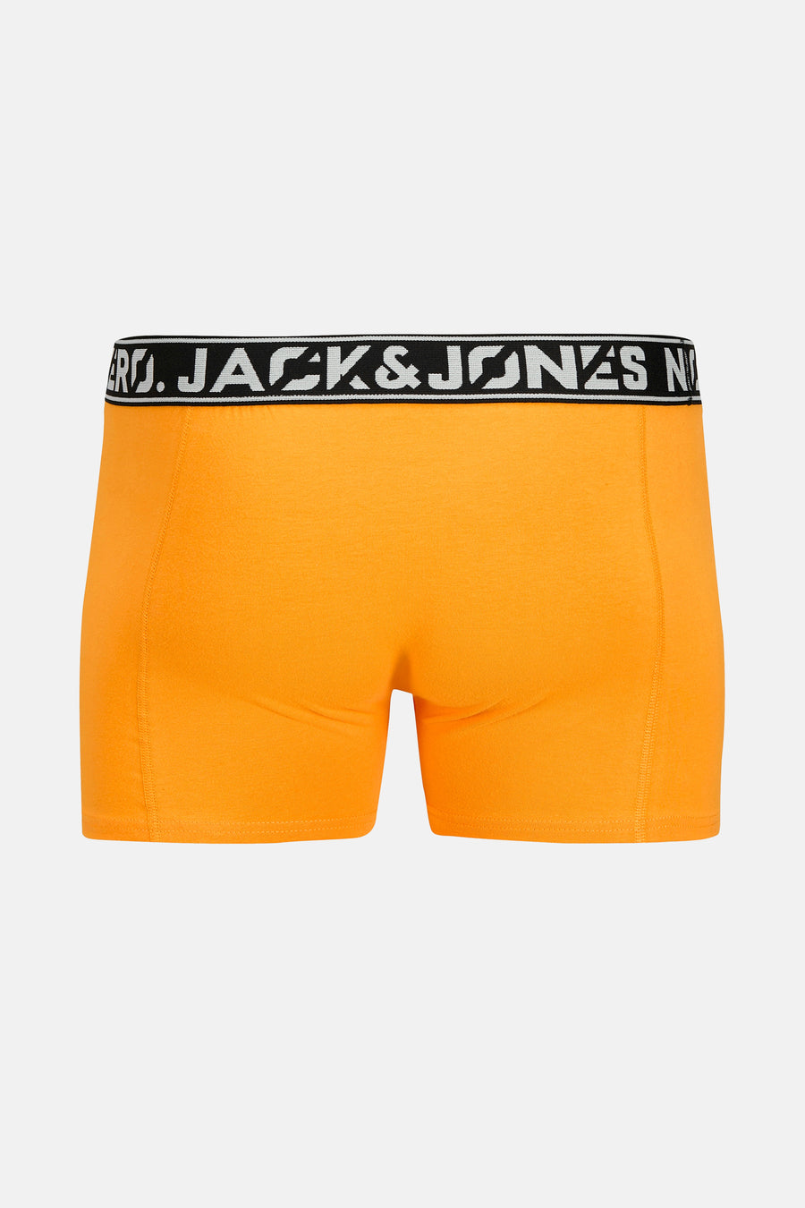 Boxer orange en coton par ACCESSORIES BY JACK & JONES, avec une ceinture élastique noire et blanche.