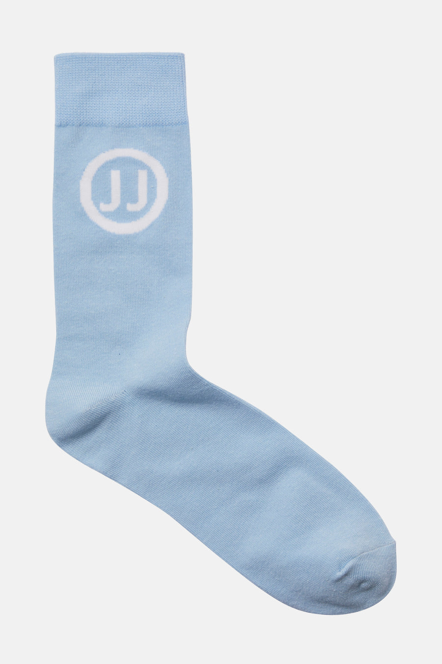 Chaussette bleu clair par ACCESSORIES BY JACK & JONES avec un logo JJ blanc sur la cheville.