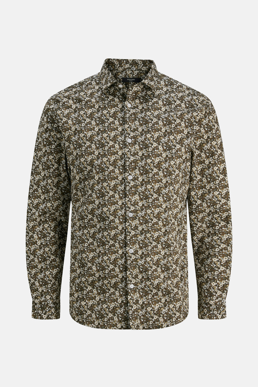 Multikleurig overhemd met lange mouwen van PREMIUM by JACK & JONES, met all-over bloemenprint.