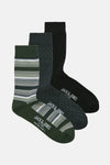 Set van veelkleurige sokken van ACCESSORIES BY JACK & JONES, met strepen en stippenpatronen.