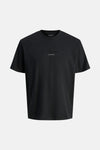 Zwart T-shirt met korte mouwen van Jack & Jones, met een toon-op-toon logo.