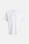 Wit T-shirt met korte mouwen van JACK & JONES, met reliëfletters op de voorkant.