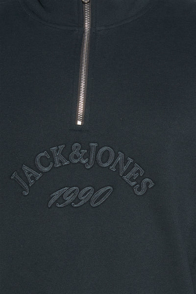 Sweat vert, par ORIGINALS BY JACK & JONES, avec fermeture éclair partielle et logo brodé.
