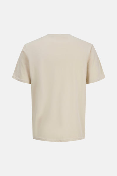 Beige T-shirt met korte mouwen van JACK & JONES, achterzijde.