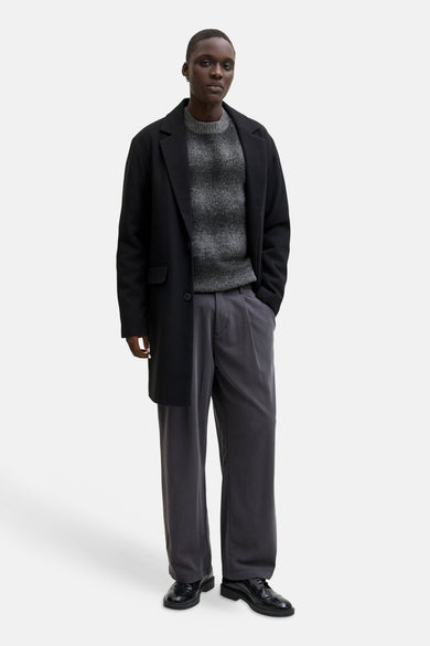 Pull met ronde hals - grijs