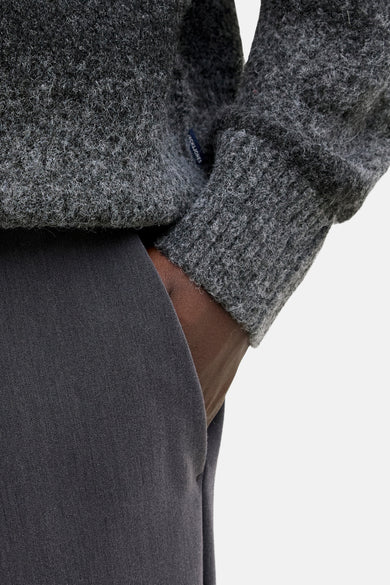 Pull met ronde hals - grijs