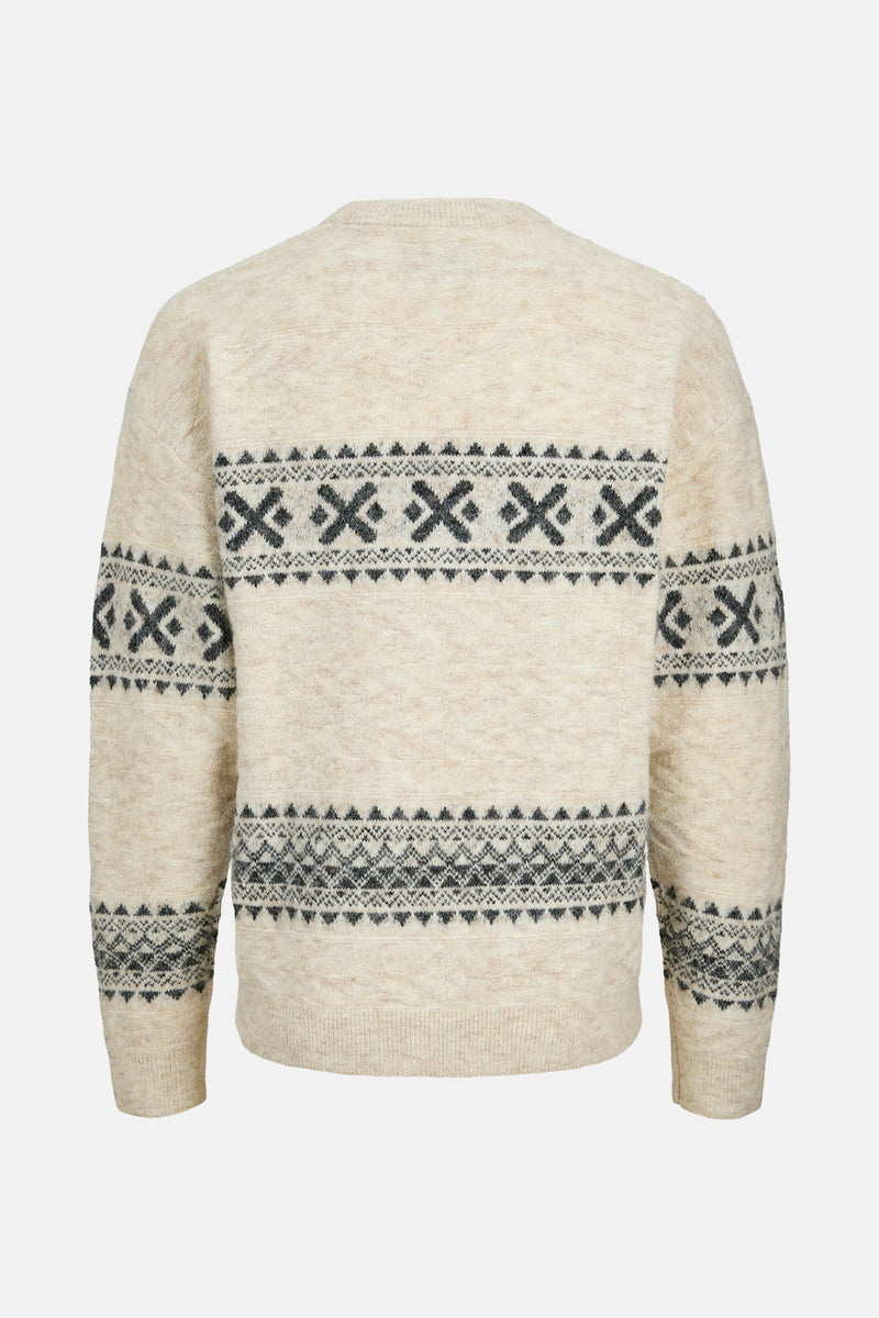 Pull met ronde hals - ecru