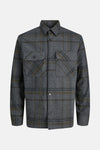 Grijs geruit overhemd met lange mouwen van PREMIUM by JACK & JONES, met borstzakken met knoopsluiting.