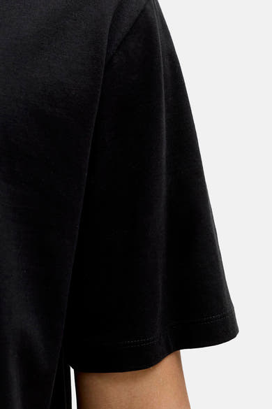 Zwart T-shirt met korte mouwen van JACK & JONES, met mouwdetail.