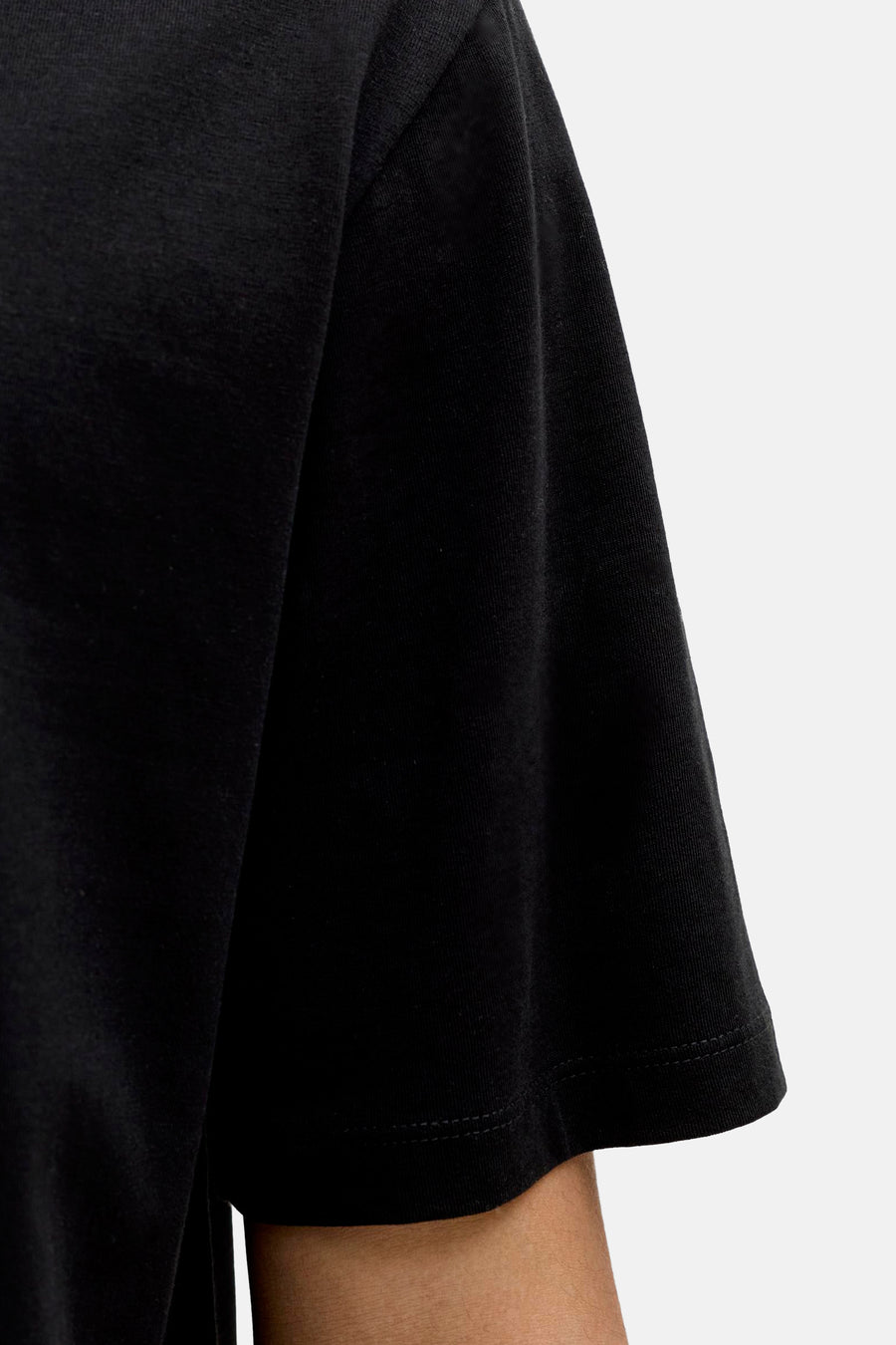 Zwart T-shirt met korte mouwen van JACK & JONES, met mouwdetail.