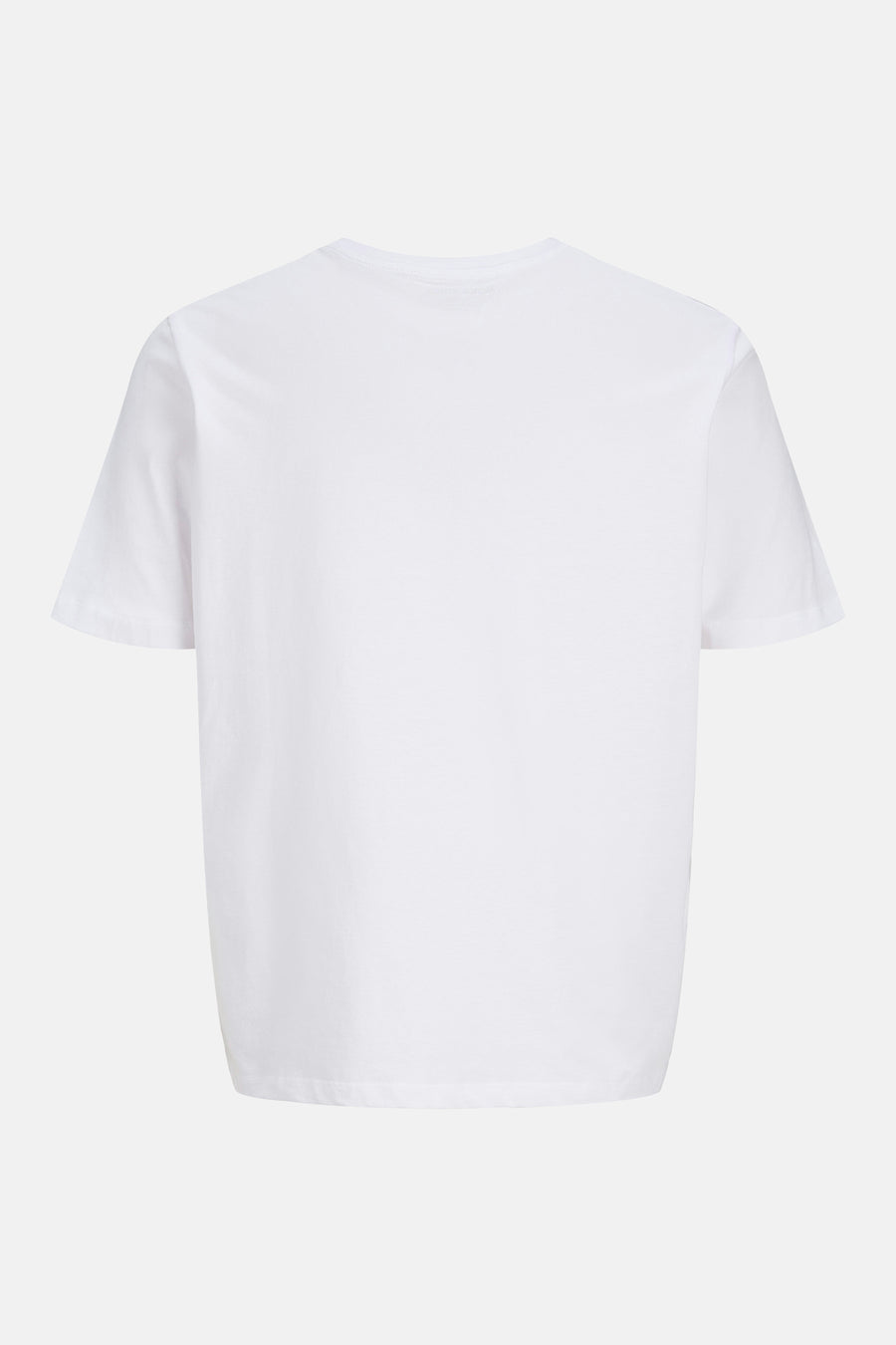 Wit T-shirt met korte mouwen van JACK & JONES, van achteren gezien op een effen achtergrond.