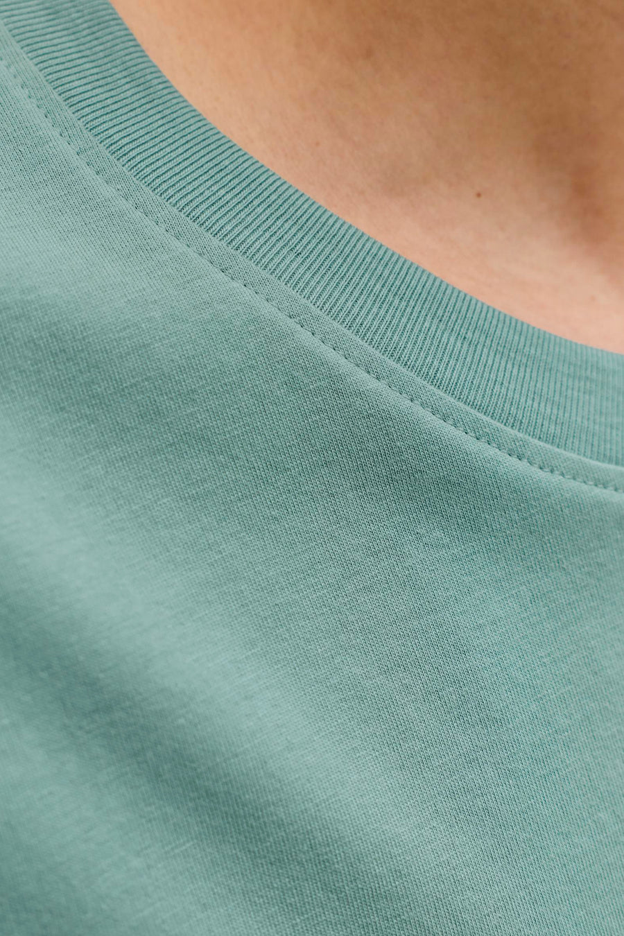 Blauw T-shirt met korte mouwen van JACK & JONES, met ronde hals.