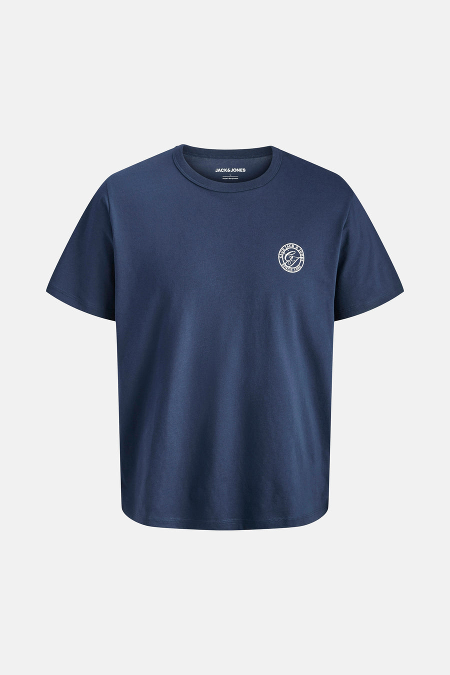 Blauw T-shirt met korte mouwen Originals van JACK & JONES, met een rond logo op de borst.