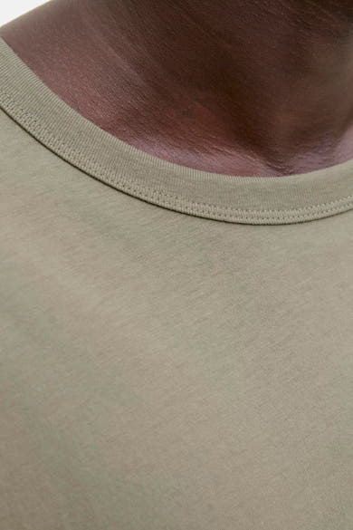 Groen T-shirt met korte mouwen van ORIGINALS BY JACK & JONES, met ronde hals en blote huid.