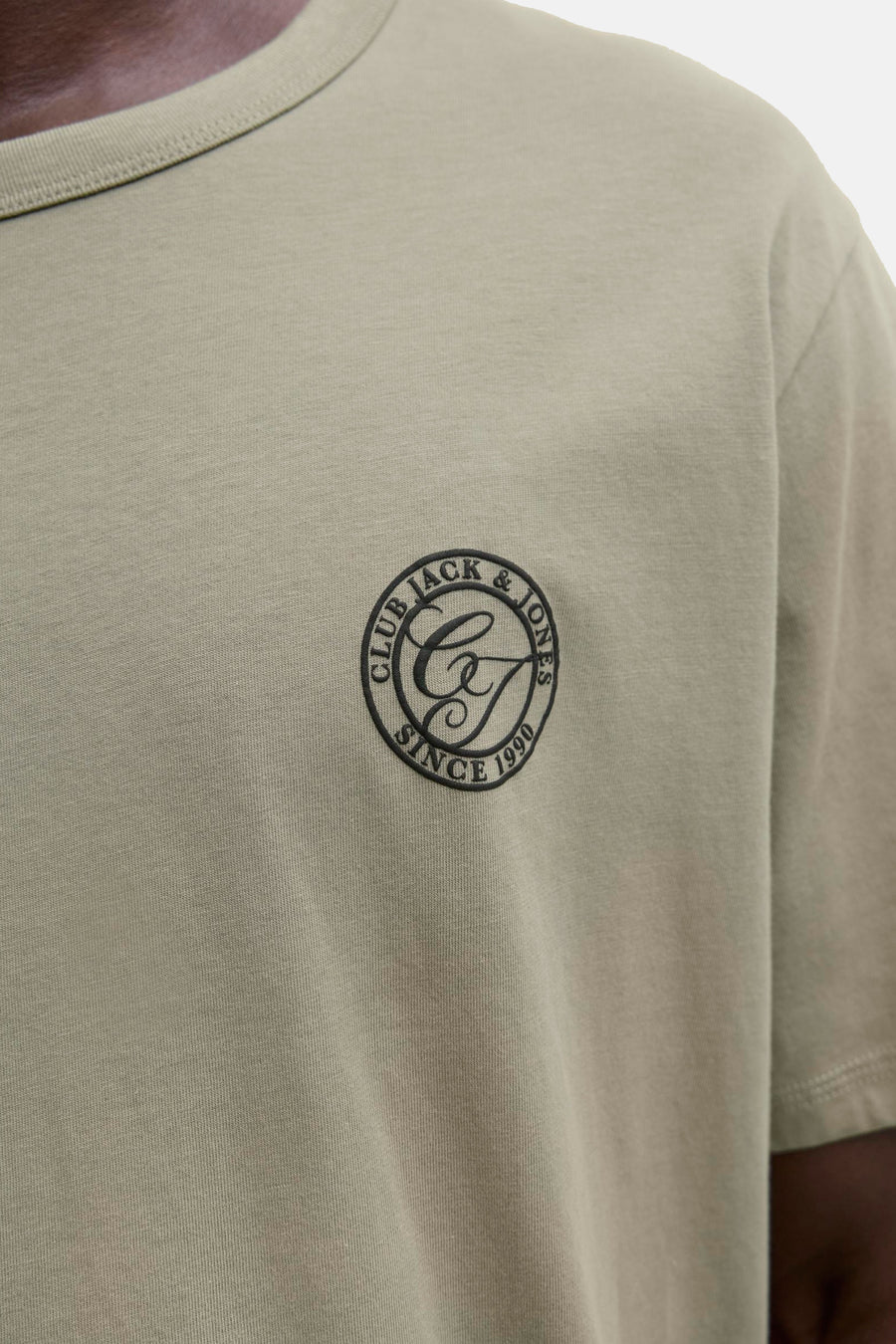 Groen T-shirt met korte mouwen van ORIGINALS BY JACK & JONES met een logo op de borst.