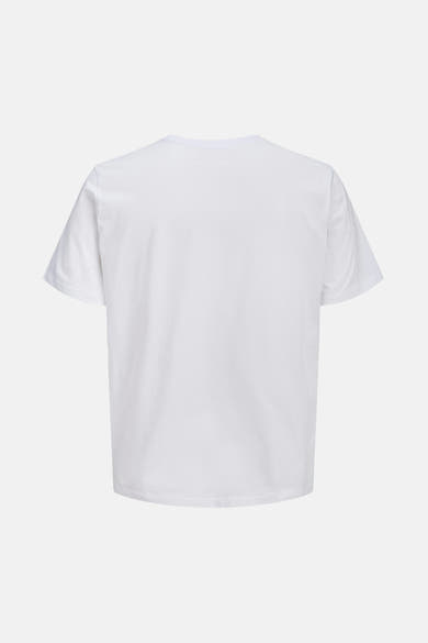 Wit T-shirt met korte mouwen van JACK & JONES, van achteren gezien.