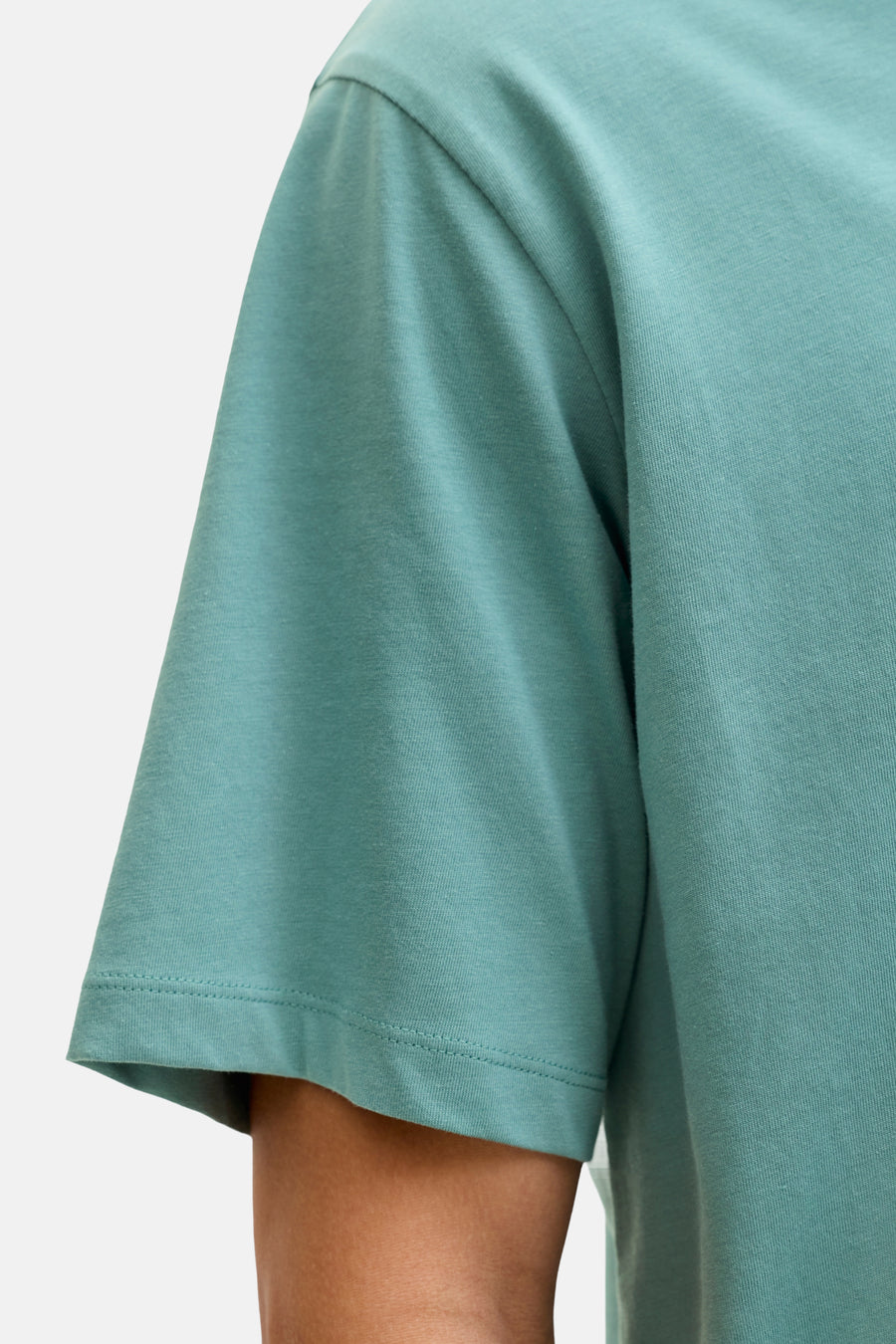 Blauw T-shirt met korte mouwen van JACK & JONES, mouwdetail en getextureerde stof.