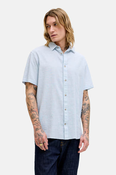 Hemd (korte mouwen) blauw - JACK & JONES