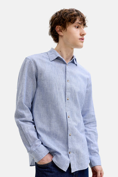 Chemise à manches longues - bleu