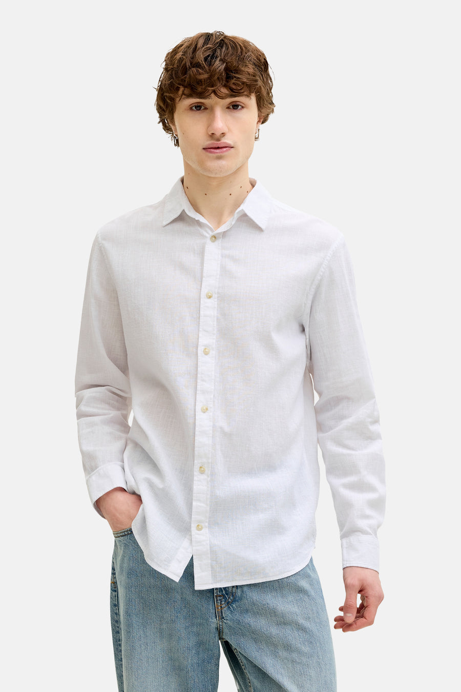 Chemise à manches longues - blanc