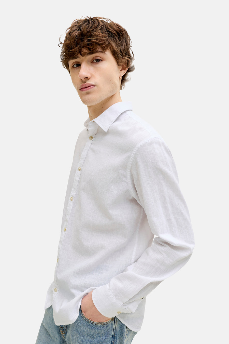 Chemise à manches longues - blanc
