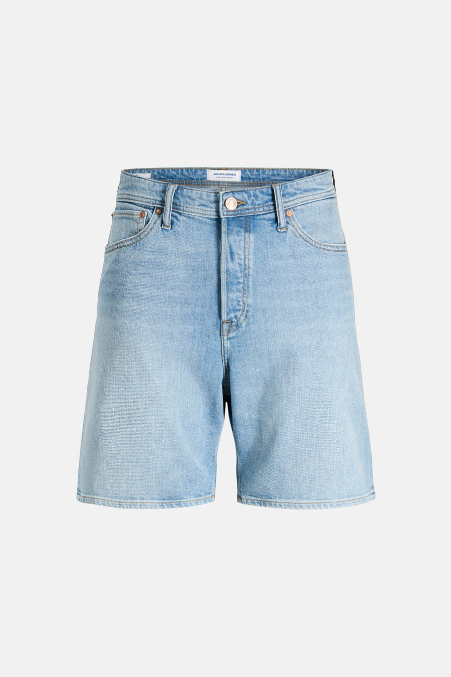Short en denim bleu clair de JACK & JONES JEANS INTELLIGENCE, avec poches avant et ourlet classique.